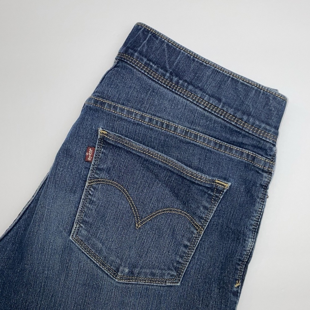 Levis Shaping Jeggings Womens 10 30W Stretch Pull On Blue Jeans Leggings Red Tab
